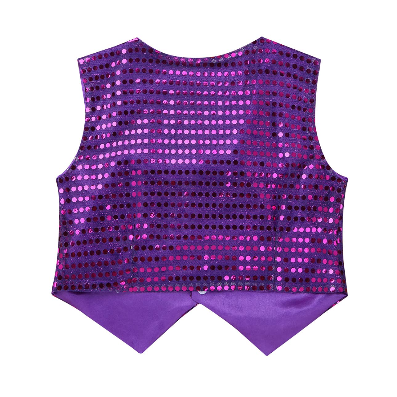 Enfant Garçon Veste Gilet d'Honneur Cérémonie Gilet à Paillettes Sequins Vestons de Danse Fete Performance 3-15 Ans