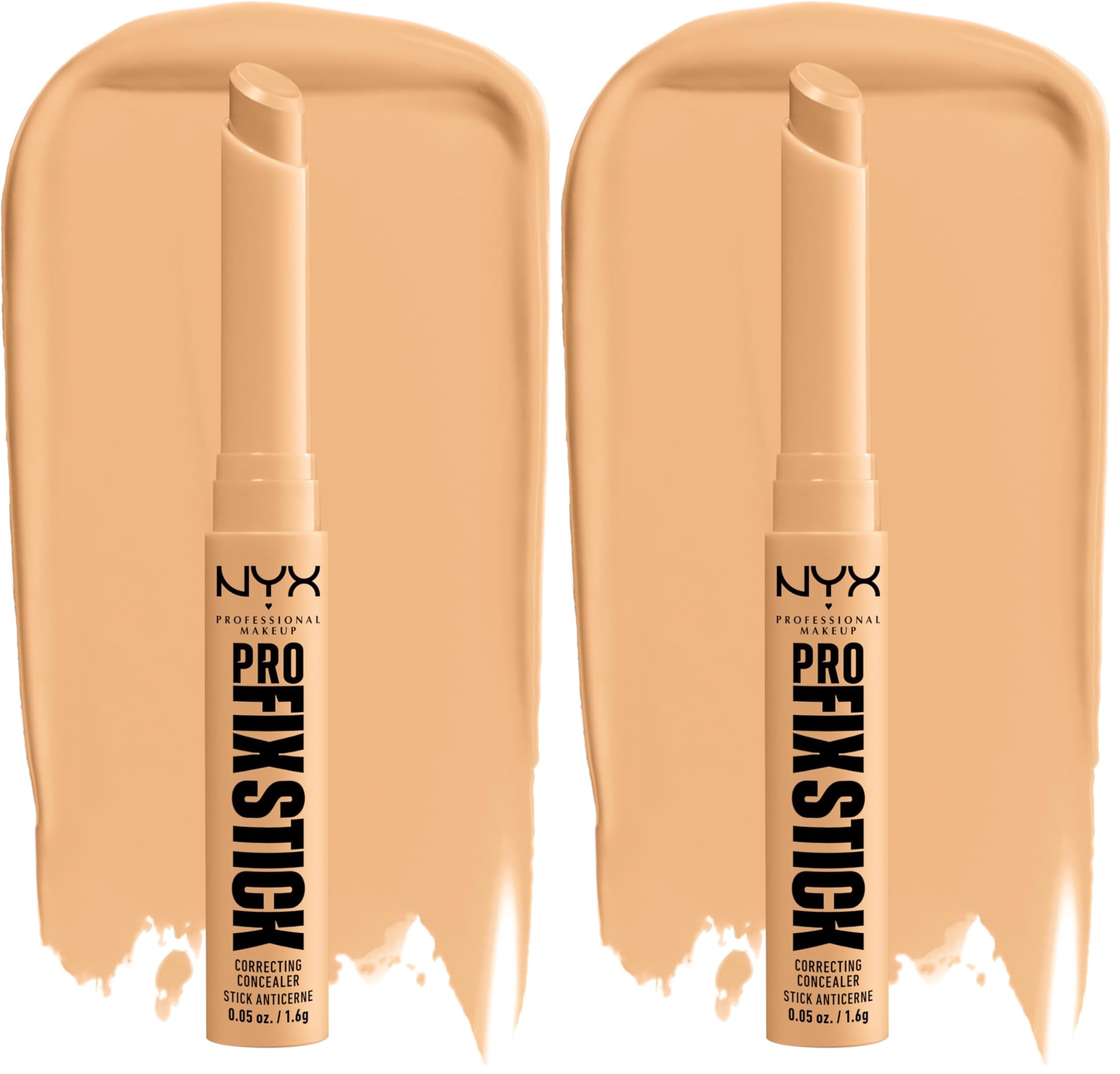 NYX Professional Makeup Korrigierender Concealer, Kaschiert Augenringe, Unreinheiten, dunkle Flecken und Verfärbungen ab, Mit Hyaluron, 12 Stunden Halt, Vegane Formel, Pro Fix Stick, Beige