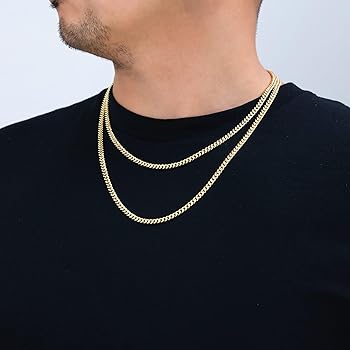 ゴールド 円形リンク ネックレス an076_1.jpg