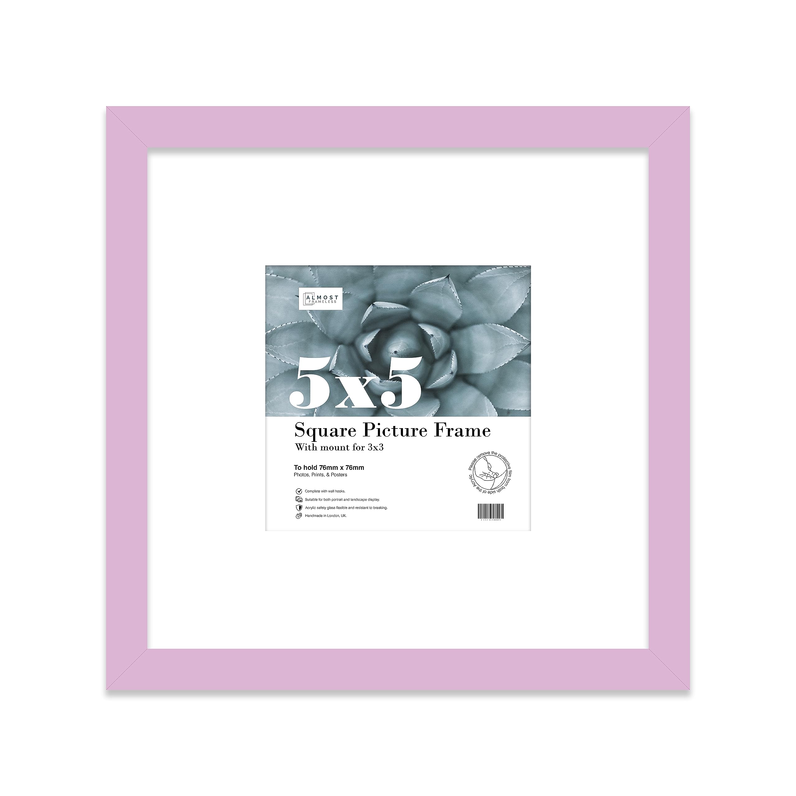 10X10" Grey Picture Frame10X10" Square Frame With 8X8" Mount For 10X10"/8X8" Pictures Moderrn Style Thin Edge1 Pack from B&Q