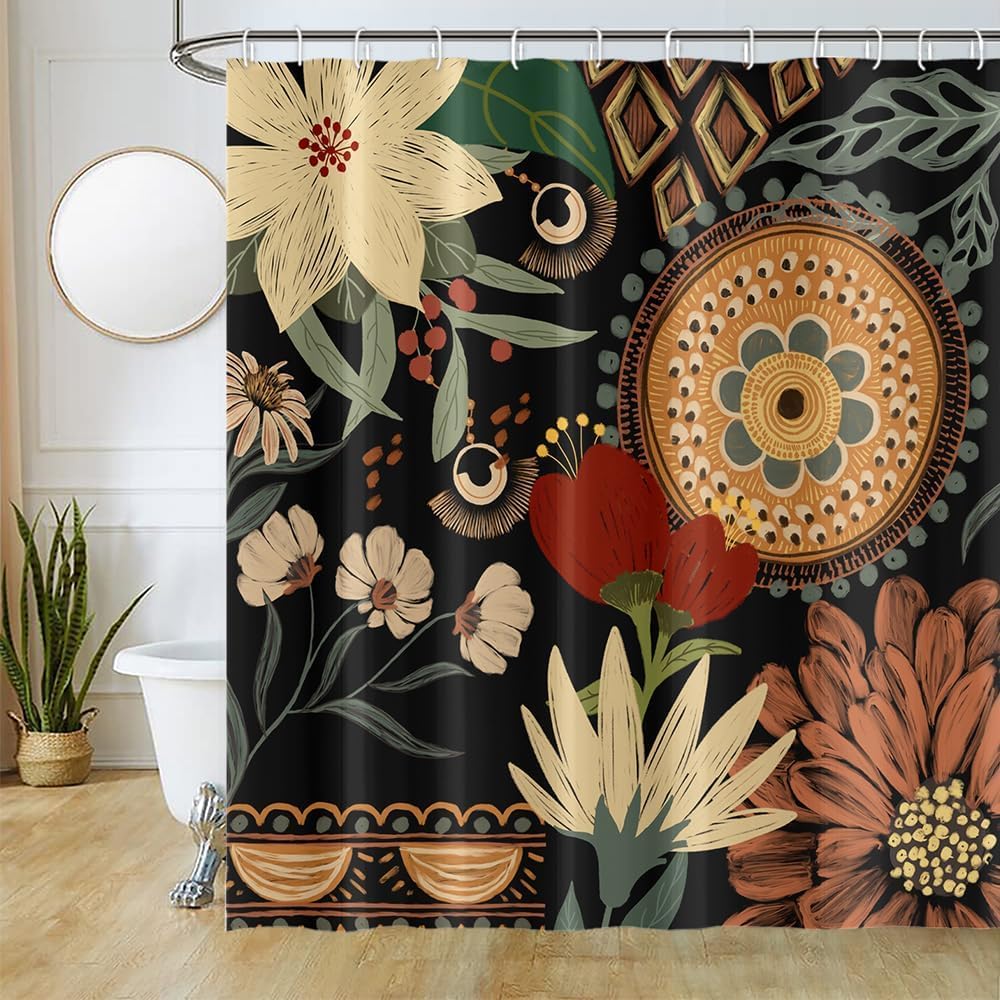 Uiiooazy Boho Shower Curtain