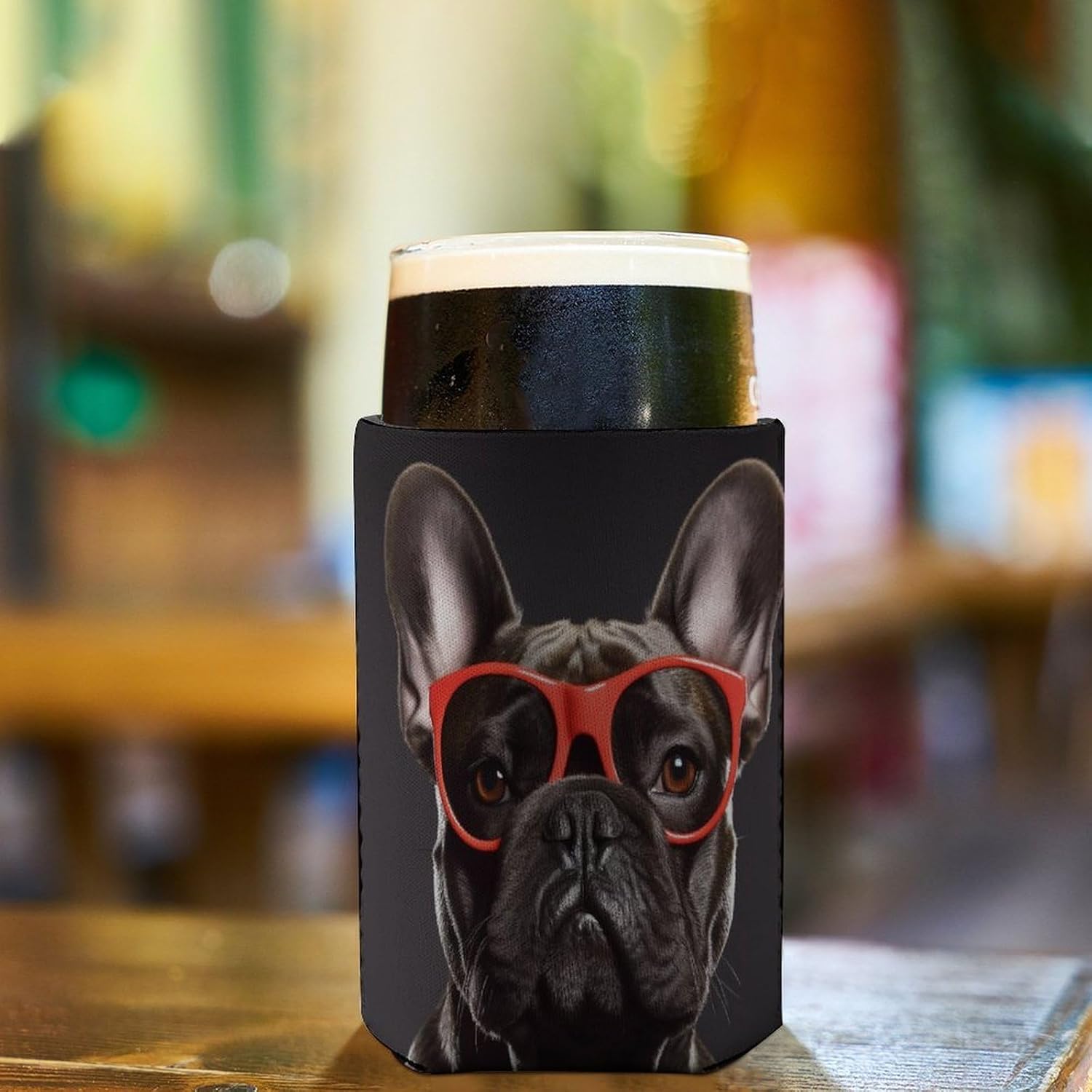 French Bulldog Reusable Insulator Sleeve for Iced Hot Drink image 5