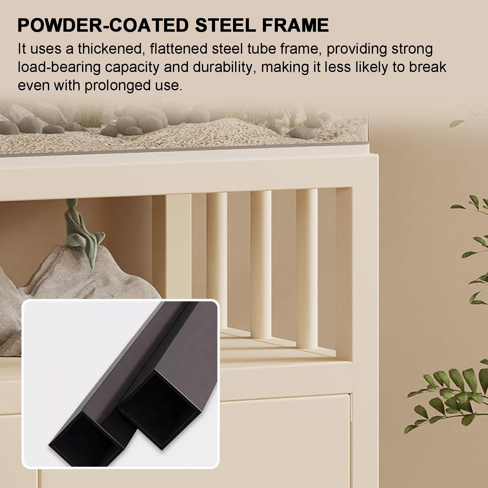 Support Pour Aquarium Avec Meuble De Rangement, Support Pour Terrarium Avec Pieds Réglables, Support En Acier Pour Aquarium(White,50*30*70cm)