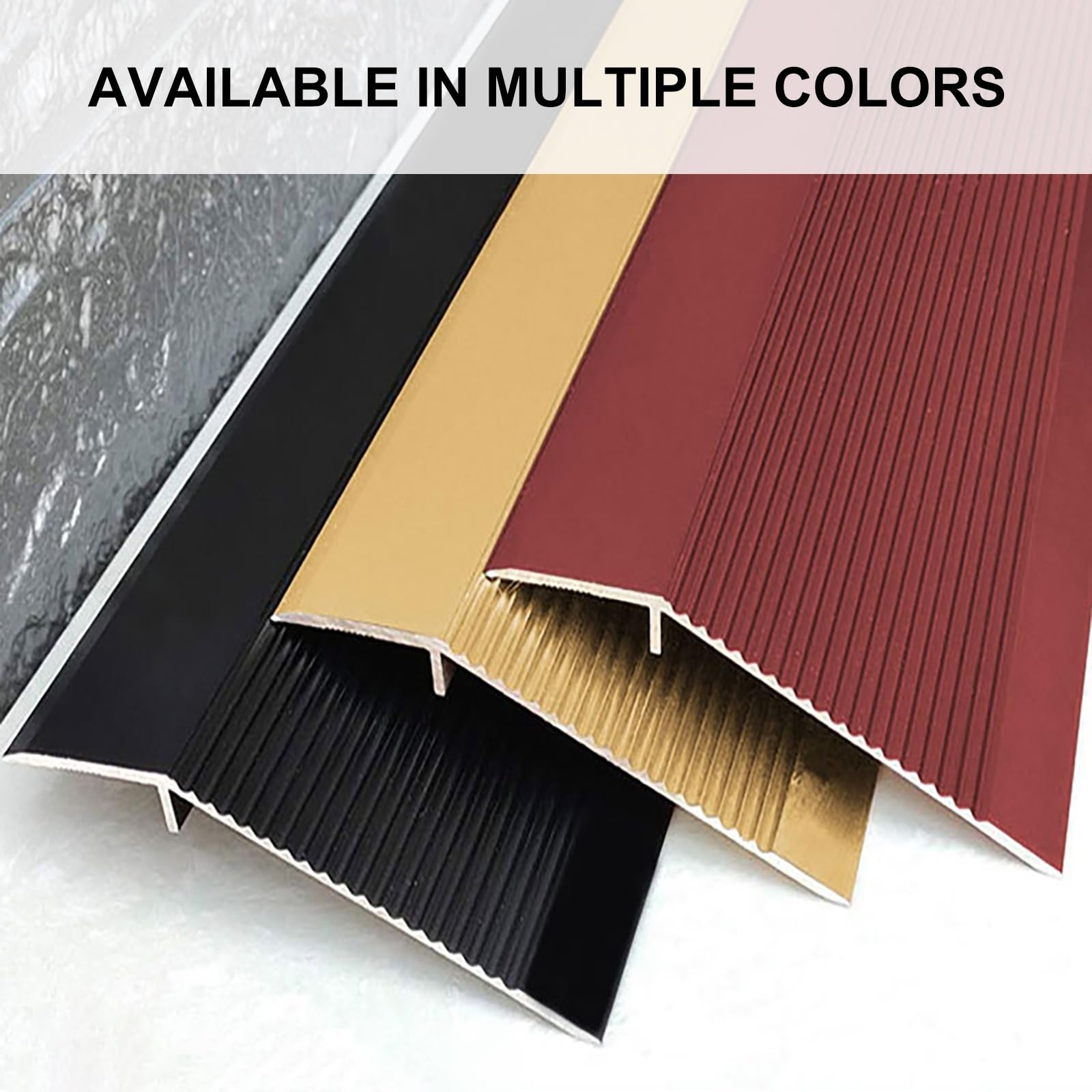 Curb Ramp Threshold Ramps Metal Ramp Doorway Floor Transition Strip, for Bedroom Balcony Porch Home Office School Shop Home Walkers Entry Ramp(Light red)