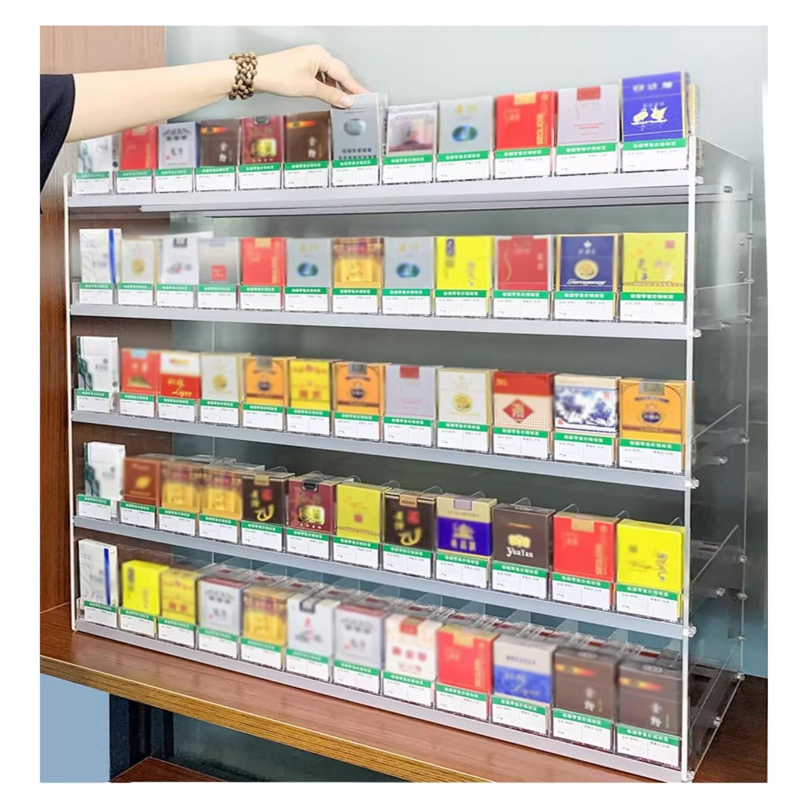 Présentoir à tabac et distributeur de cigarettes automatique de comptoir