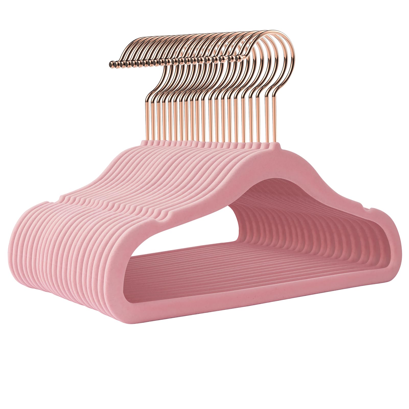 Photo 1 of Ulimart Baby Hangers Velvet 50 Pack-11.4 Inch,Baby Clothes Hangers Non Slip, Baby Hangers for Closet,Sturdy Infant/Toddler Hangers Pink Hangers