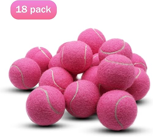 Miniatura 3 de Pelotas de tenis, paquete de 18 pelotas de tenis de entrenamiento, pelotas de práctica con bolsa de malla para un fácil transporte, pelotas de juego