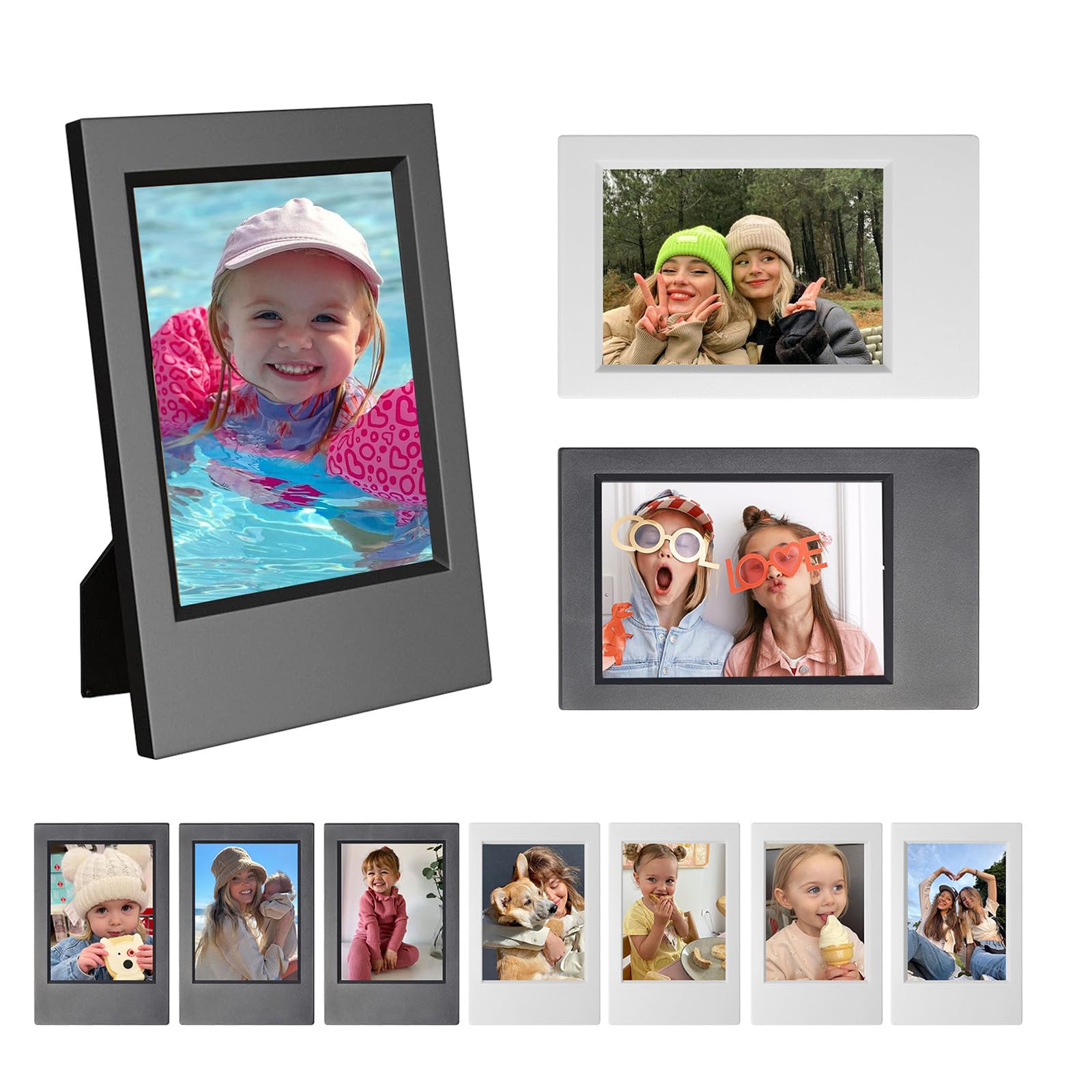 CAIYOULE Mini Picture Frame for Instax Mini SE/99/12/11/9/8/7+/EVO 3'' Film-Classic for Polaroid 2.15x3.4 Photo Frame (10 Pack)-image-12