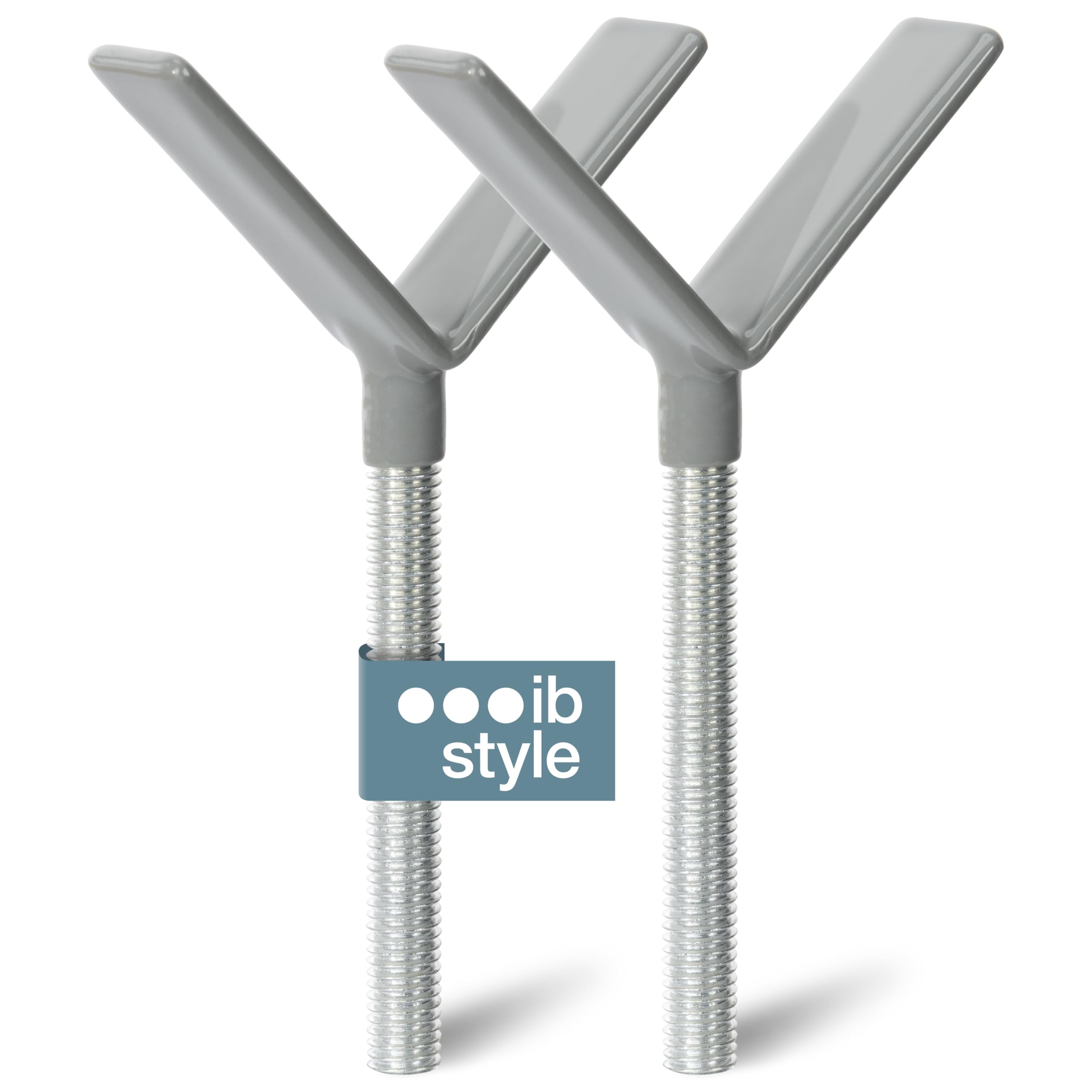 ib style Türschutzgitter Spindel, Zubehör Treppenschutzgitter für Treppengeländer, Metall M10 Y-Adapter für Treppen Geländer, 2 Stück