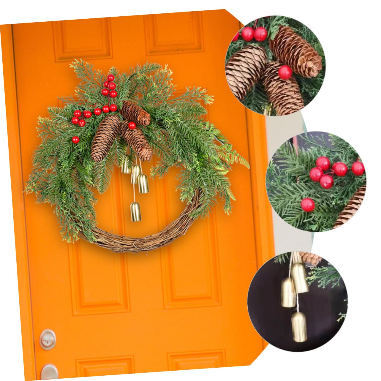 TOPBATHY 2St Kranz Weihnachtsbaum hängende Dekoration tür Wand anhänger weihnachtsdeko Weihnachts Party mockin Boho- Hochzeitsdeko Weihnachtsgirlande Weihnachtsfeier Dekoration Plastik