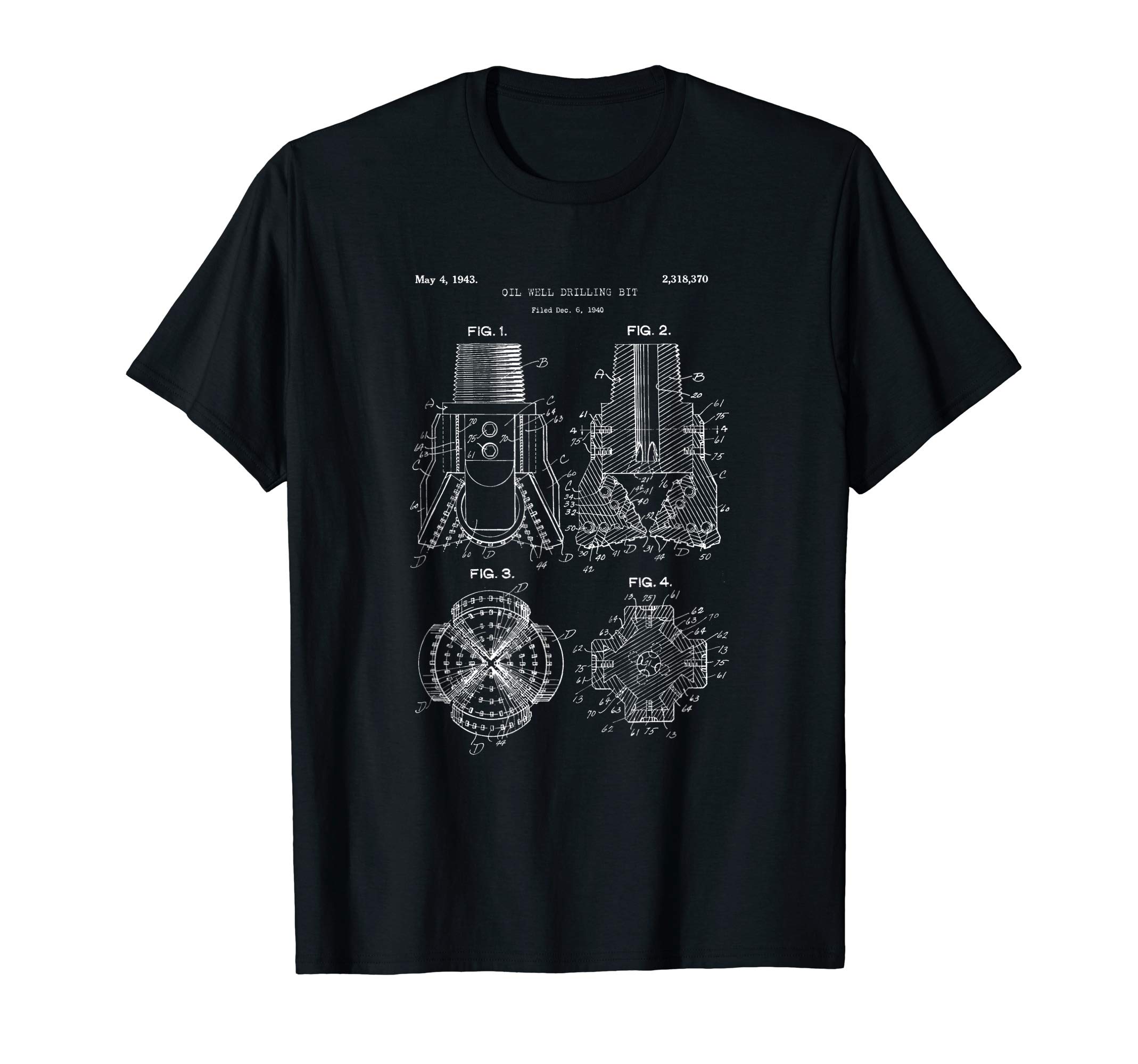 Drill Bit Oil Rig Oilfield Petroleum EngineerDrill Bit Blueprint Shirt - Petroleum Engineer Oilfield Tee T-ShirtOEKO-TEX STANDARD 100