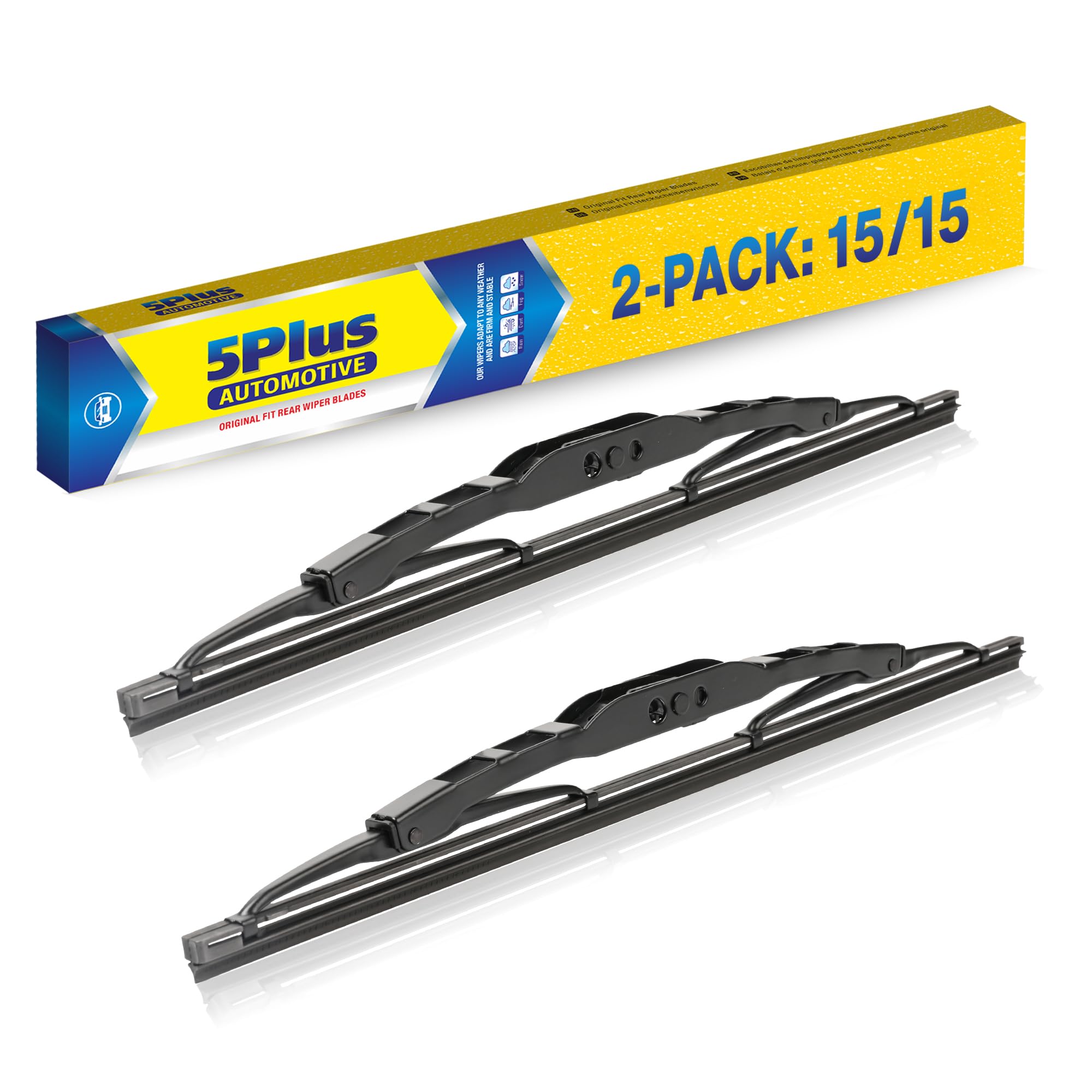 5 PLUS Custom-Fit Wipers fits 2007-2017 Jeep Wrangler JK Wiper Blades