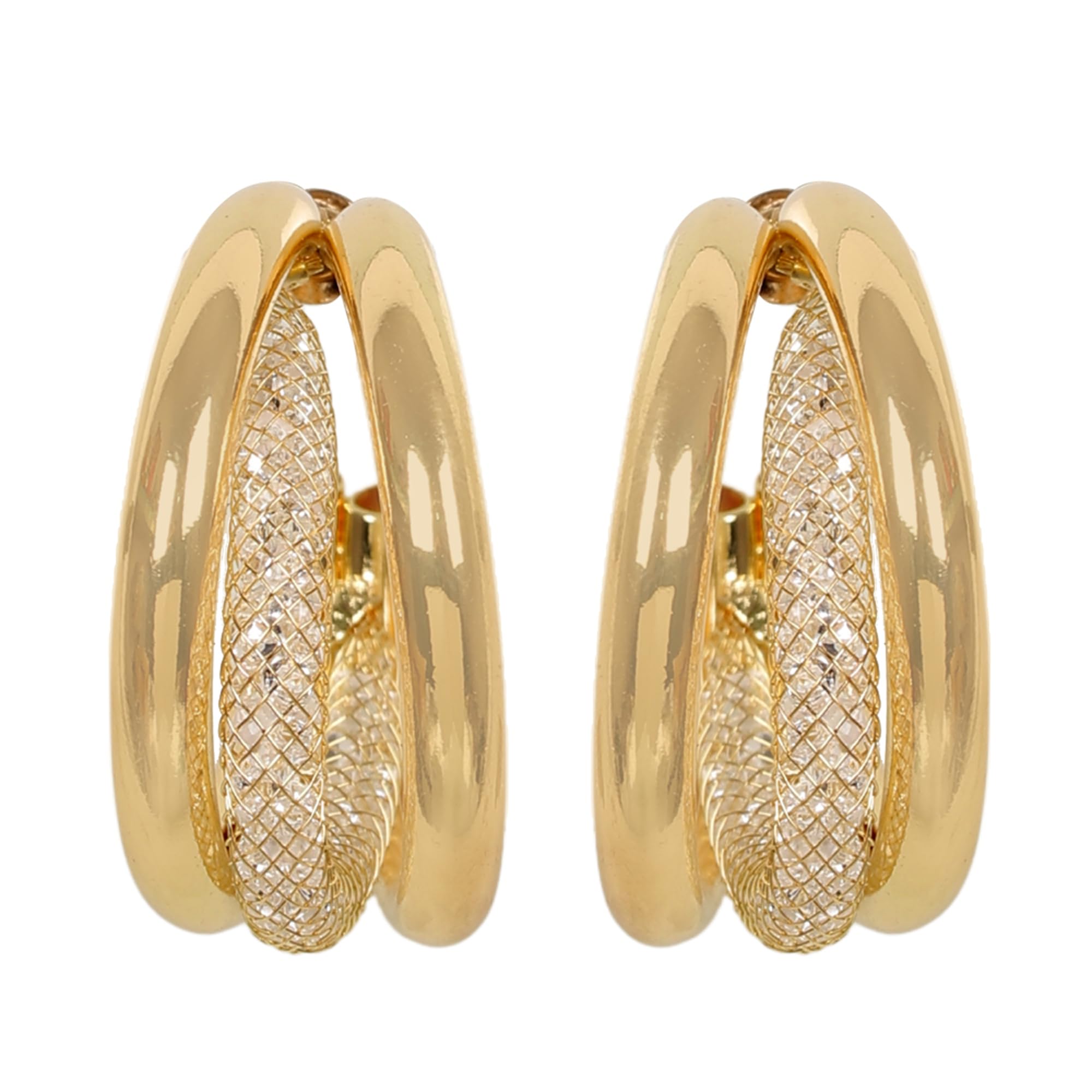 University Trendz Hoop Earrings with Gold-Plated Korean Crystals for Women and Girls (B0D87BQRHD) Amazon Price History, Amazon Price Tracker
