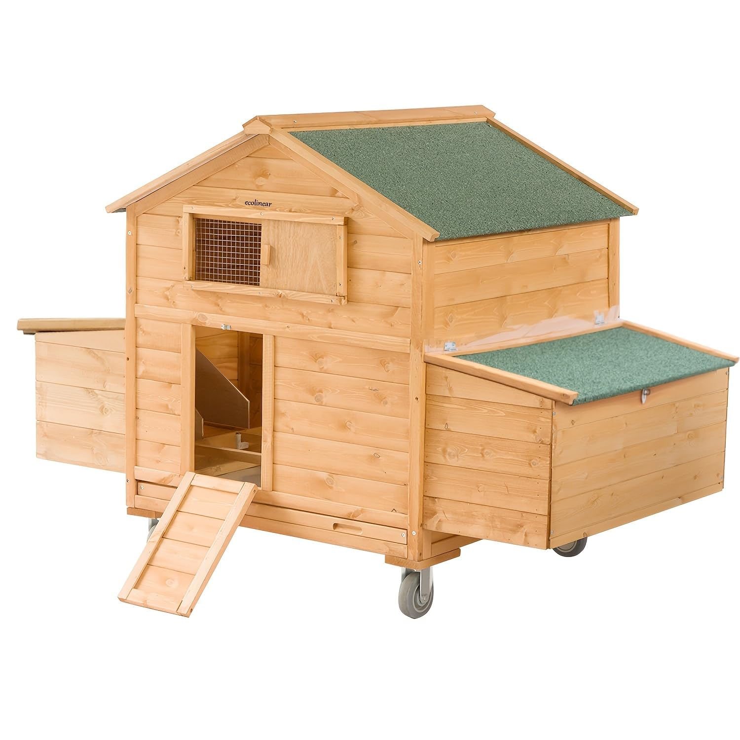 ECOLINEAR mobile chicken coop with wheels