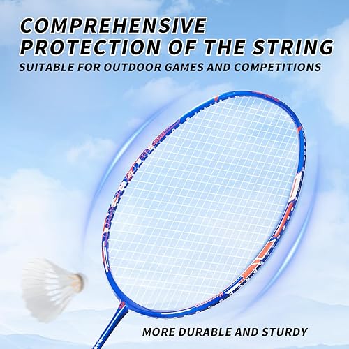 Miniatura 6 de KUMPOO Raqueta de bádminton profesional, raqueta de bádminton ligera, cuerda de alta tensión, eje de fibra de carbono completo, raqueta de bádminton