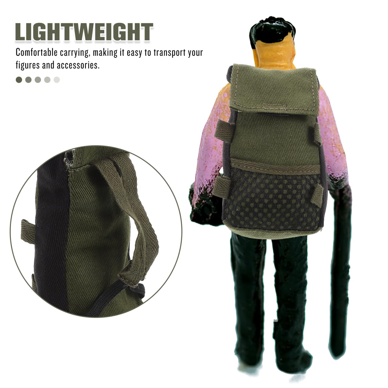 TOYANDONA Miniature Doll Backpack for 12 Inch Dolls Boys Girls 1/6 Scale Soldier Model School Bag with Double Shoulder Straps Pretend Play Accessory for Dollhouse Scenes - Image 4