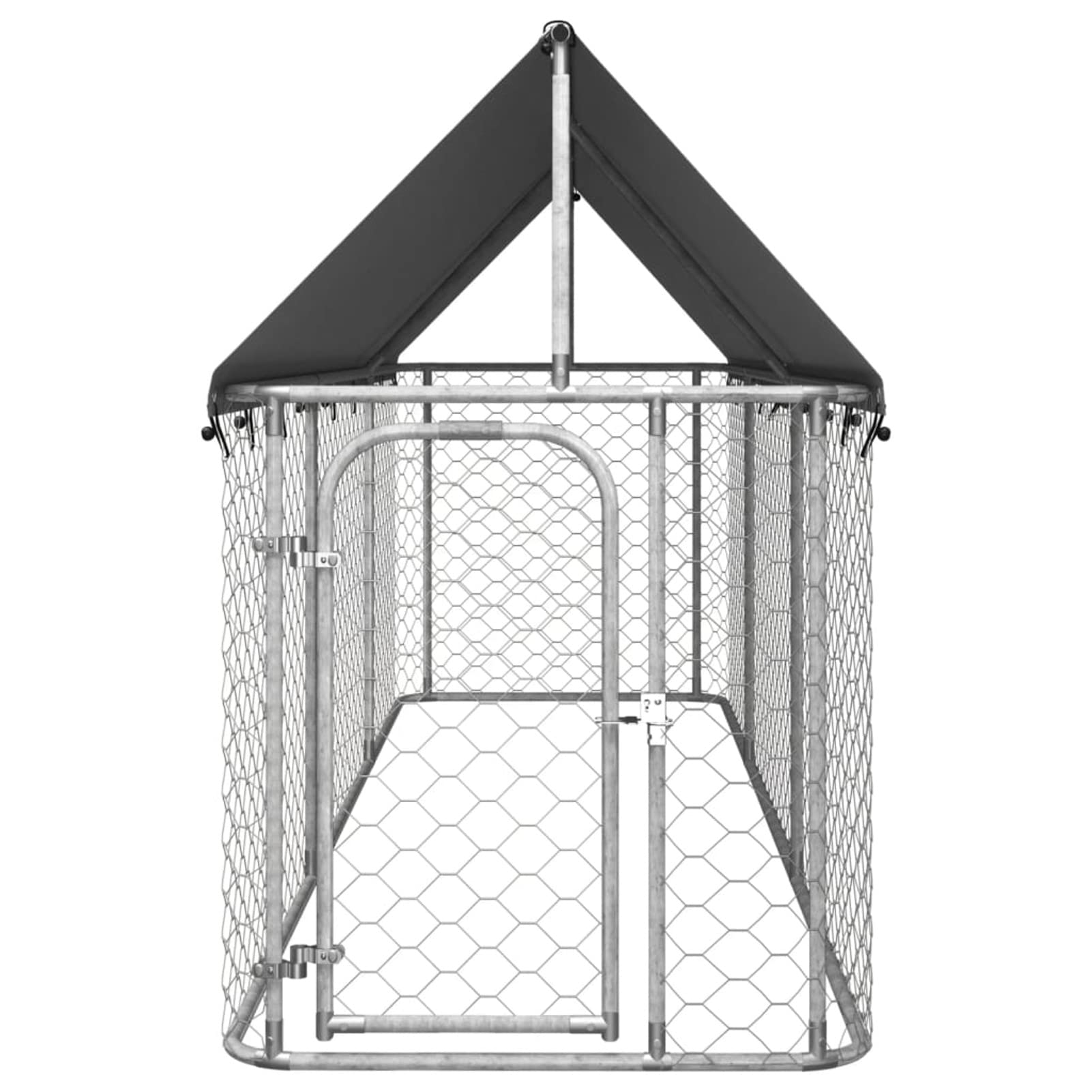 ARKEM Perrera de Exterior con tejado 400x100x150 cm Vallas Metalicas Accesorios Perros PequeñOs
