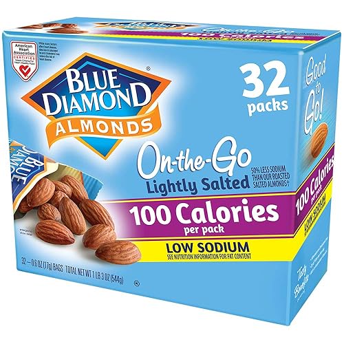 Blue Diamond Almonds Ligeramente salado bajo en sodio paquetes de 100 calorĂas 32 unidades Blue Diamond Almonds Ligeramente salado bajo en sodio paquetes de 100 calorĂas 32 unidades