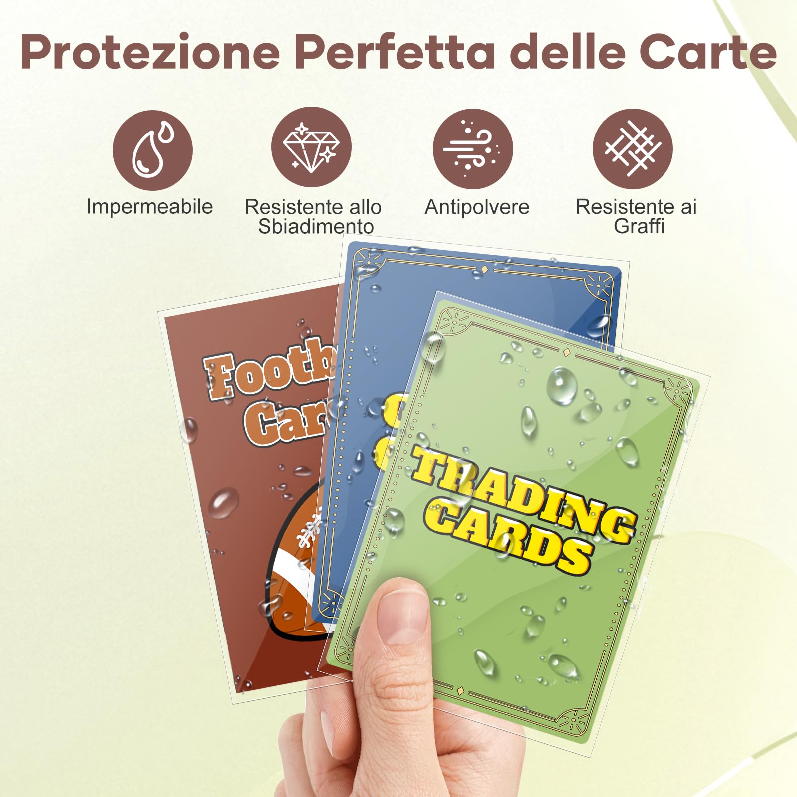 Mlikero 1000 Bustine Protettive, Bustine Carte Proteggi Carte per la Protezione e il Commercio delle Collezioni, 66 x 91 mm