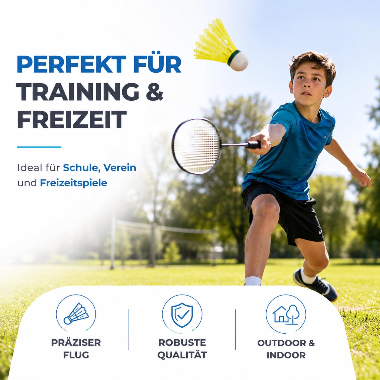 Balones de bádminton para entrenamiento y competición – interior y exterior