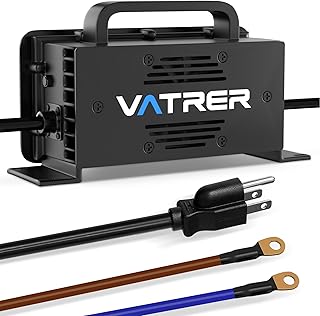 58.4V 20A LiFePO4 Lithium Battery Charger AC-DC Smart 48V Golf Cart Charger for 48V (51.2V) Golf Cart LiFePO4 Lithium Battery with Multiple Protections