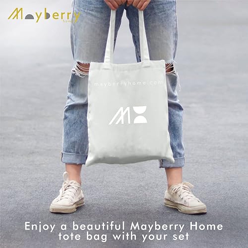 Miniatura 5 de Mayberry Home Juego de sábanas de satén de 400 hilos, 100% algodón orgánico, certificado GOTS, sábana bajera, sábana encimera, 2 fundas de almohada,