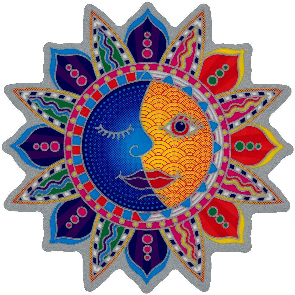 Sun Moon - Window Sticker / Decal (4.5" X 4.5")