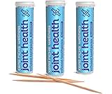 Xero Picks Wellness - Infused Flavored Toothpicks for Long Lasting Fresh Breath & Dry Mouth Prevention - 60 Picks - 3 Pack - Blueberry - Joint Health-Curcumin and Glucosamine