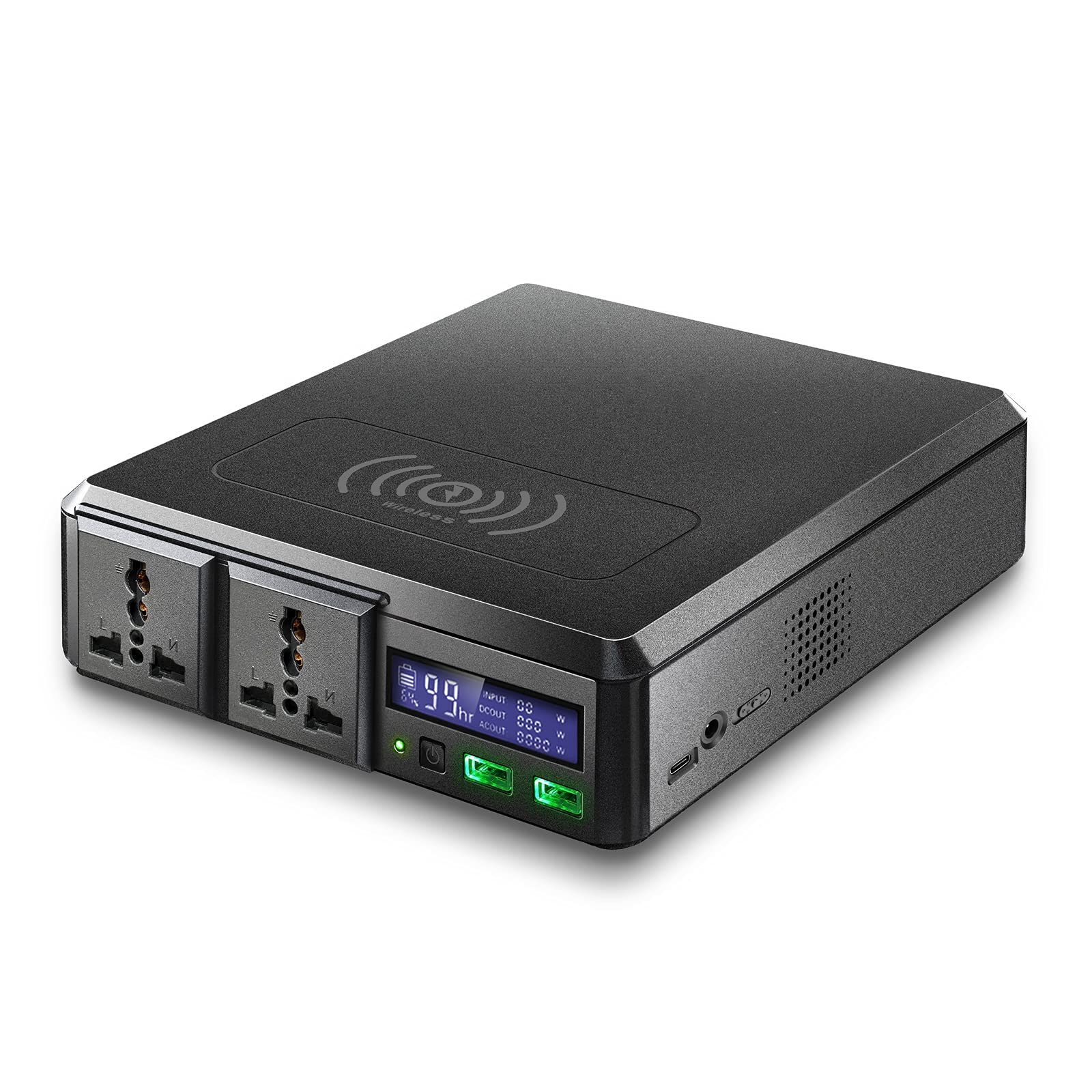 TIM-LI 220 V 154 W 41600 mAh powerbank, przenośna elektrownia/generator zewnętrzny/akumulator litowo-jonowy z przyłączem bezprzewodowym AC DC USB