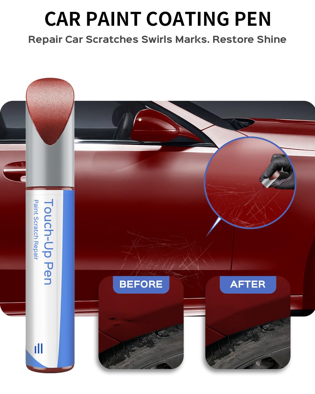 PARTS4EV Tinta de retoque vermelha Mars 590/3590 compatível com