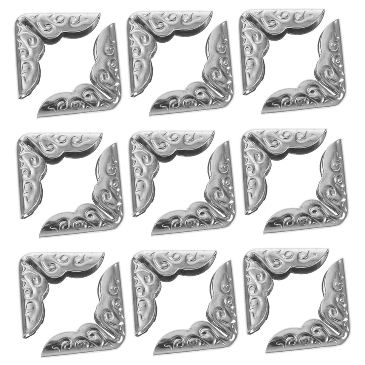 Gogogmee 40pcs Decorative Book Corners Metal Book Corners Notebook Protection Covers Photo Notepad