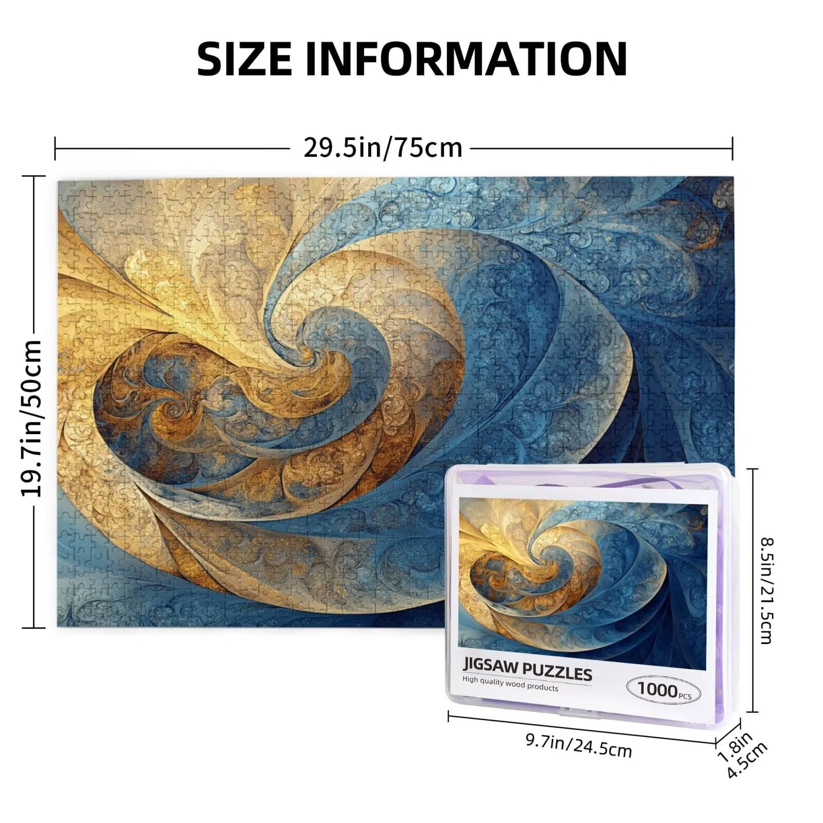 Abstrakcyjne Puzzle 5000 Pieces Model Puzzle Dorośli Początkujący z pudełkiem upominkowym, DIY Interaktywne puzzle Rodzinna wymagająca gra, Relief Relief Home Wall Decor Art Prezent dla mężczyzn