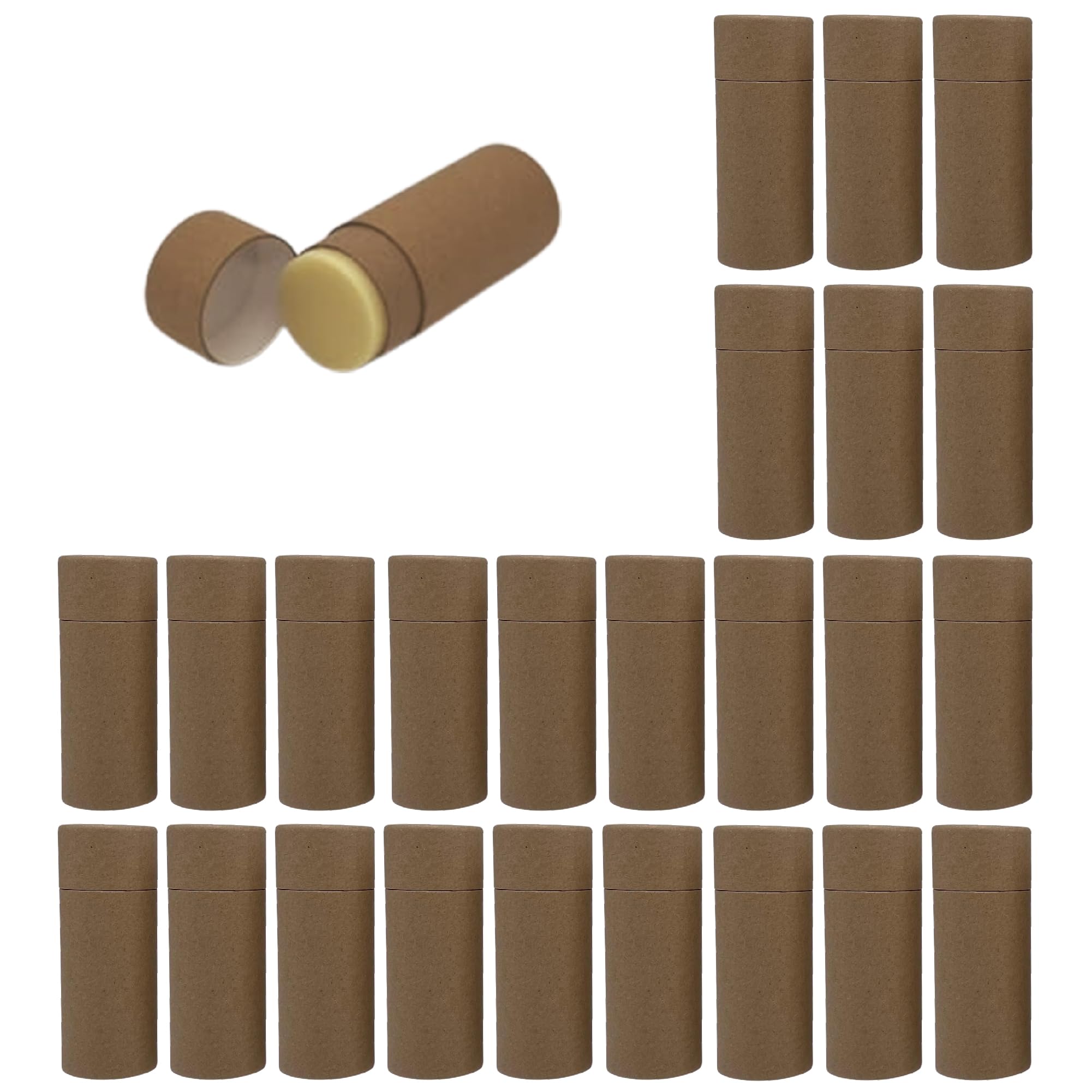 Tubes déodorant carton kraft rechargeables 70g emballage cosmétique