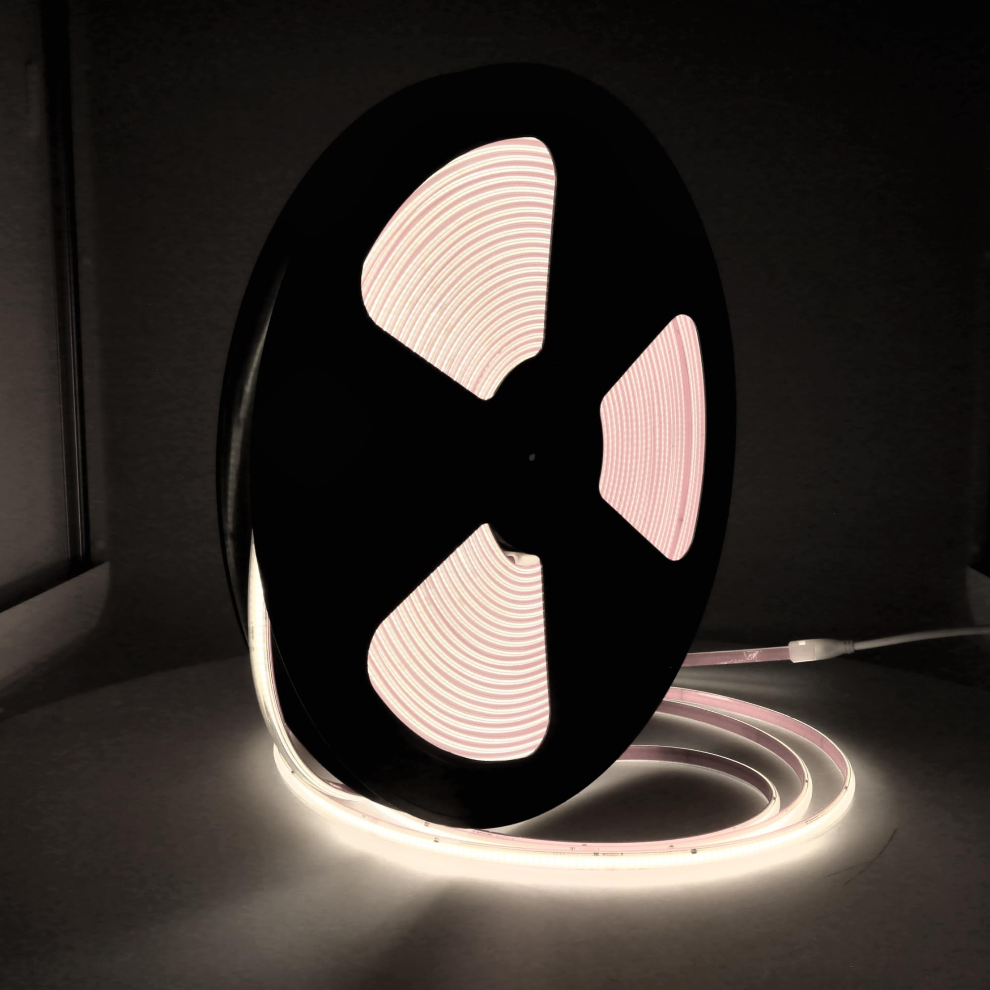 Jandei –Tira LED COB Directa a 220V 10W 1500 Leds, Luz Blanca, Impermeable IP65, Cortable y Adhesiva. Ancho 8mm x Largo 20m, con Enchufe Tipo C (Fría 6000k)