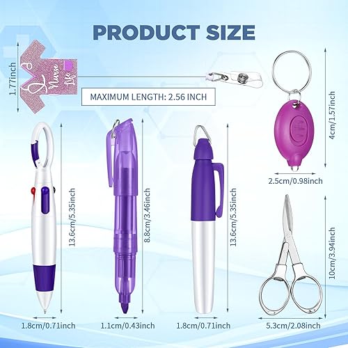 Miniatura 9 de Engrowtic 6 accesorios de insignia de enfermera que incluyen marcador permanente, resaltador, bolígrafo retráctil, clip de insignia de enfermera