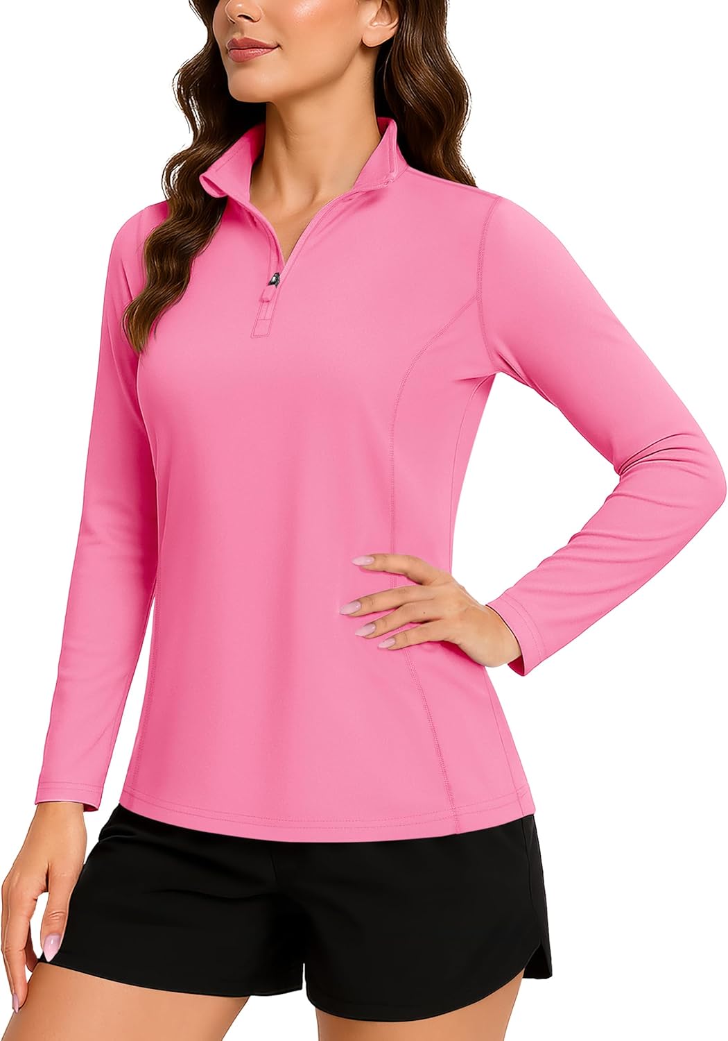 TACVASEN Women’s Long Sleeve Golf Pullover with UPF 50+ UV Protection