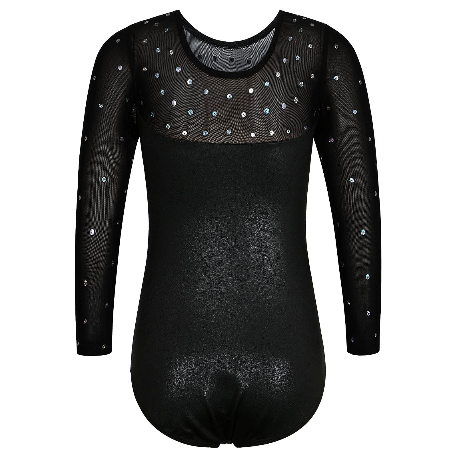 Niña Maillots de Gimnasia Mangas Largas con Lentejuelas en Tul — view 47