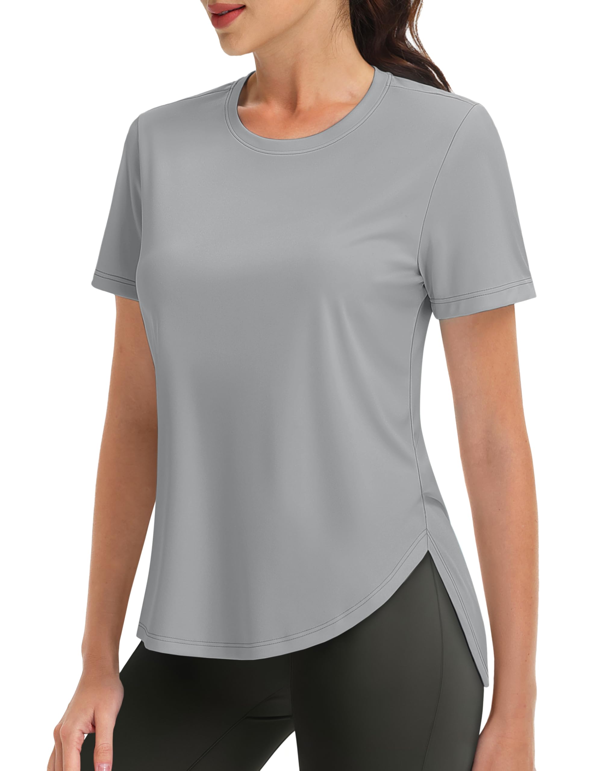 MAGCOMSEN Women Workout Short Sleeve Tops UPF 50+ Sun T Shirt Quick Dry Moisture Wicking Shirts for Yoga Running Hiking