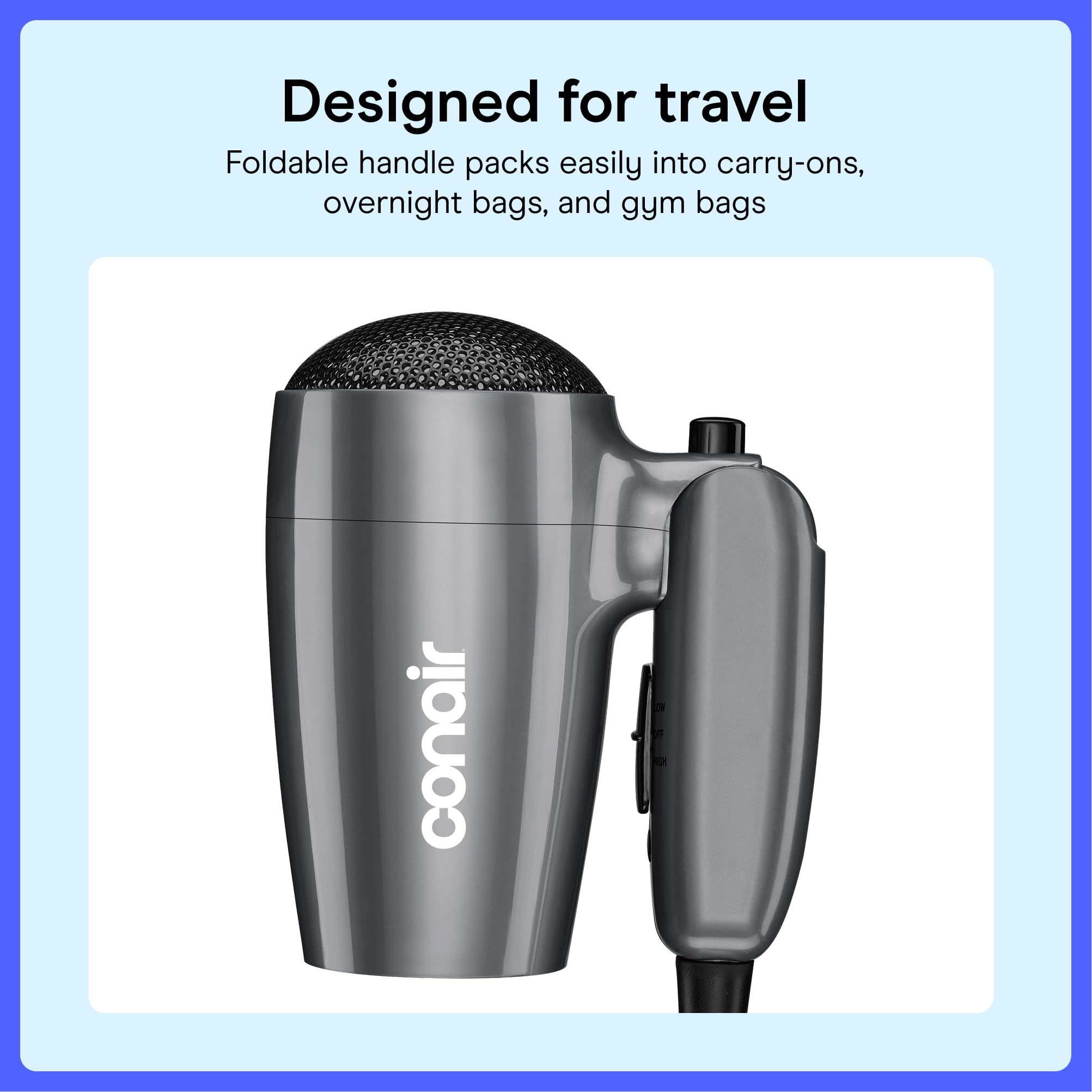 Conair 1875 Watt Travel Hair Dryer view 3