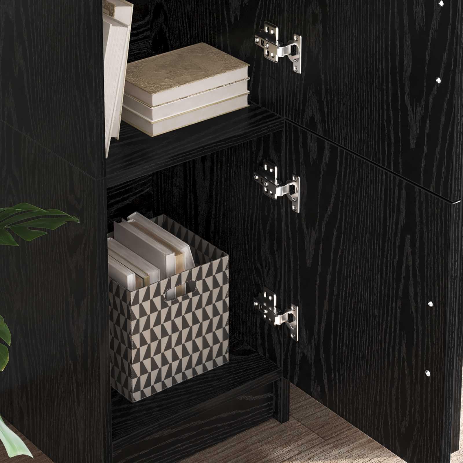 Scrivania in legno marrone 133,5 x 50 x 124 cm, 2 pezzi con
