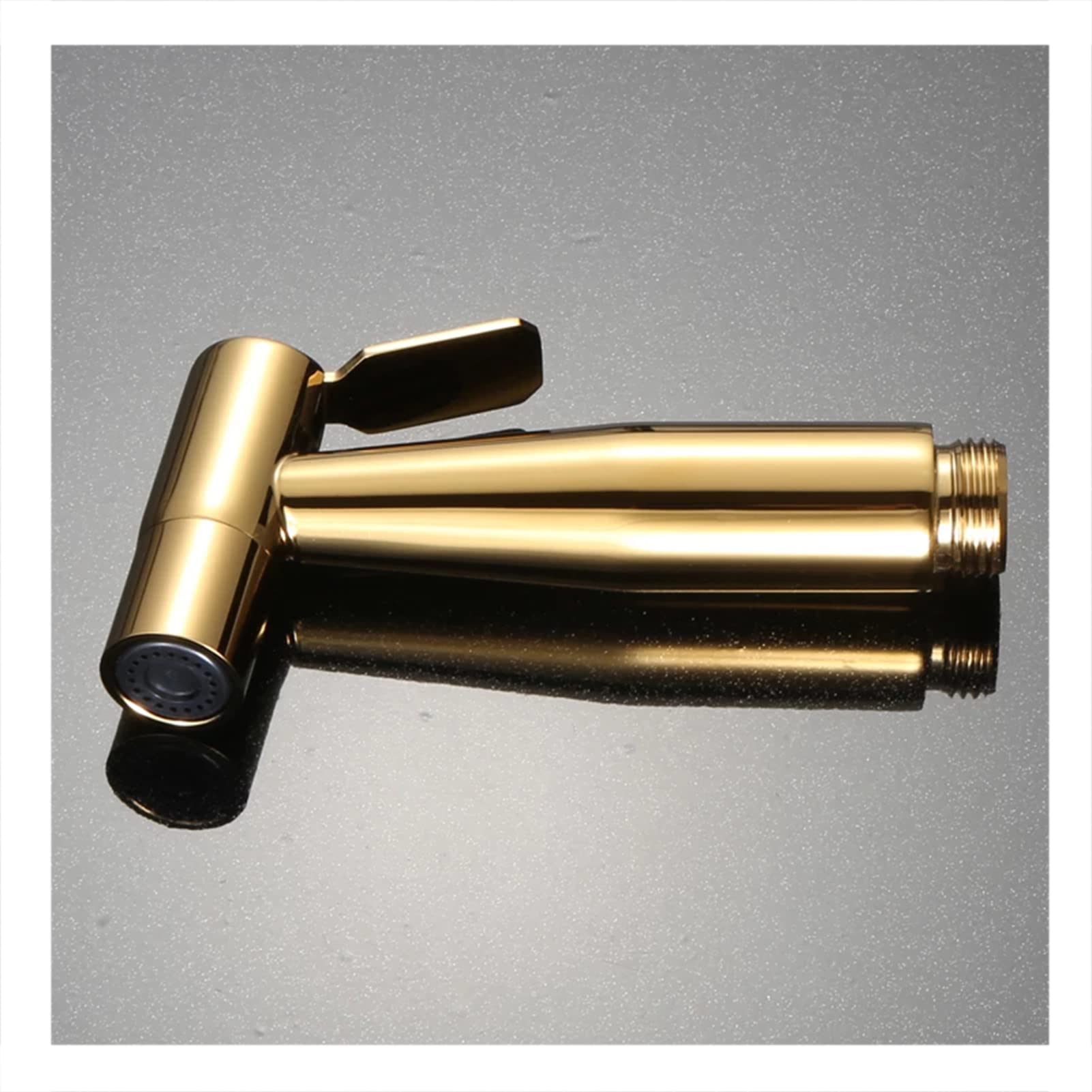 Bidet in Ottone con spruzzatore, doccetta, Rubinetto per Acqua Fredda, Set da Bagno in Titanio Dorato A (Set C), Accessori di Lusso
