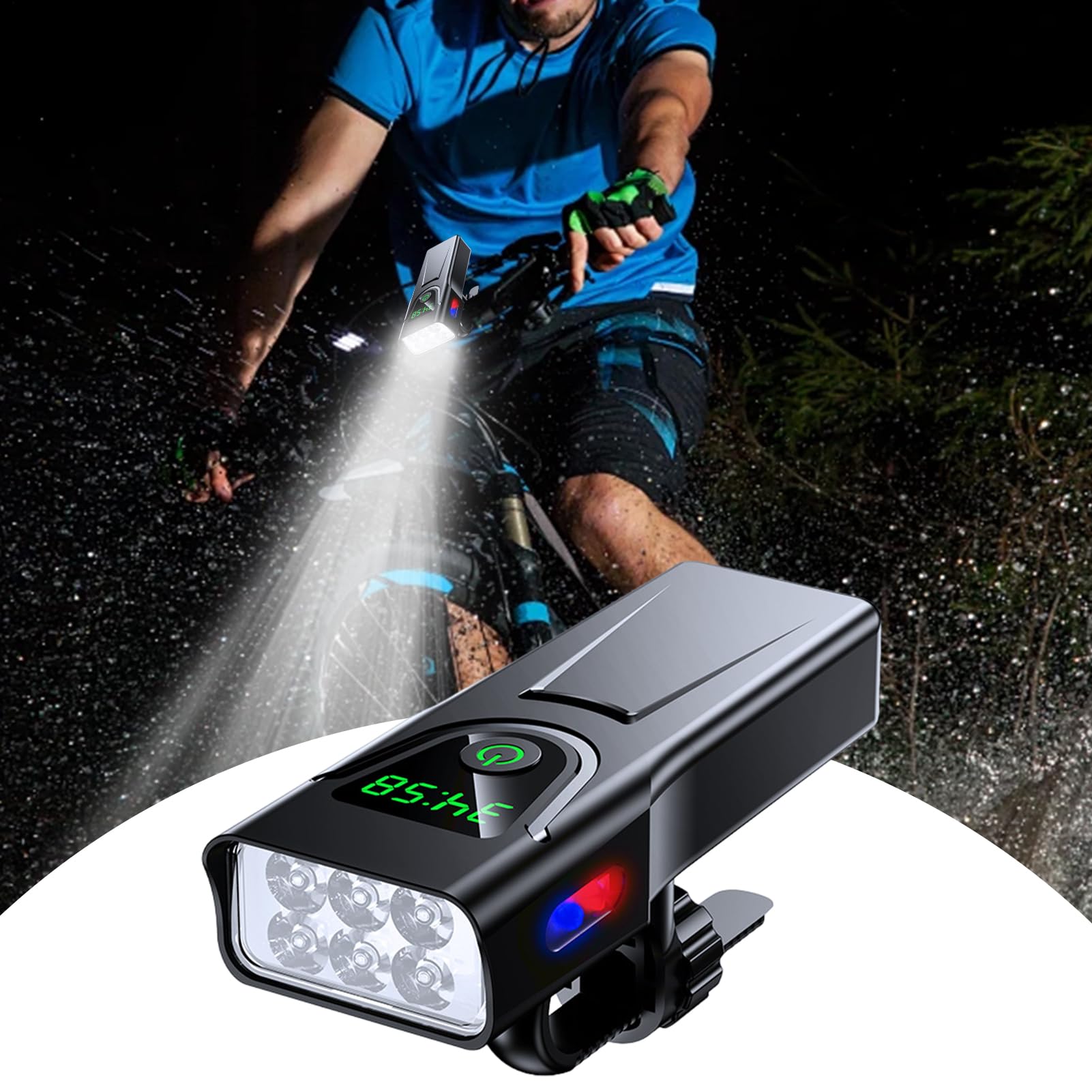 Éclairage De Vélo Feu Arrière Rechargeable Étanche Lumineux 5 Modes
