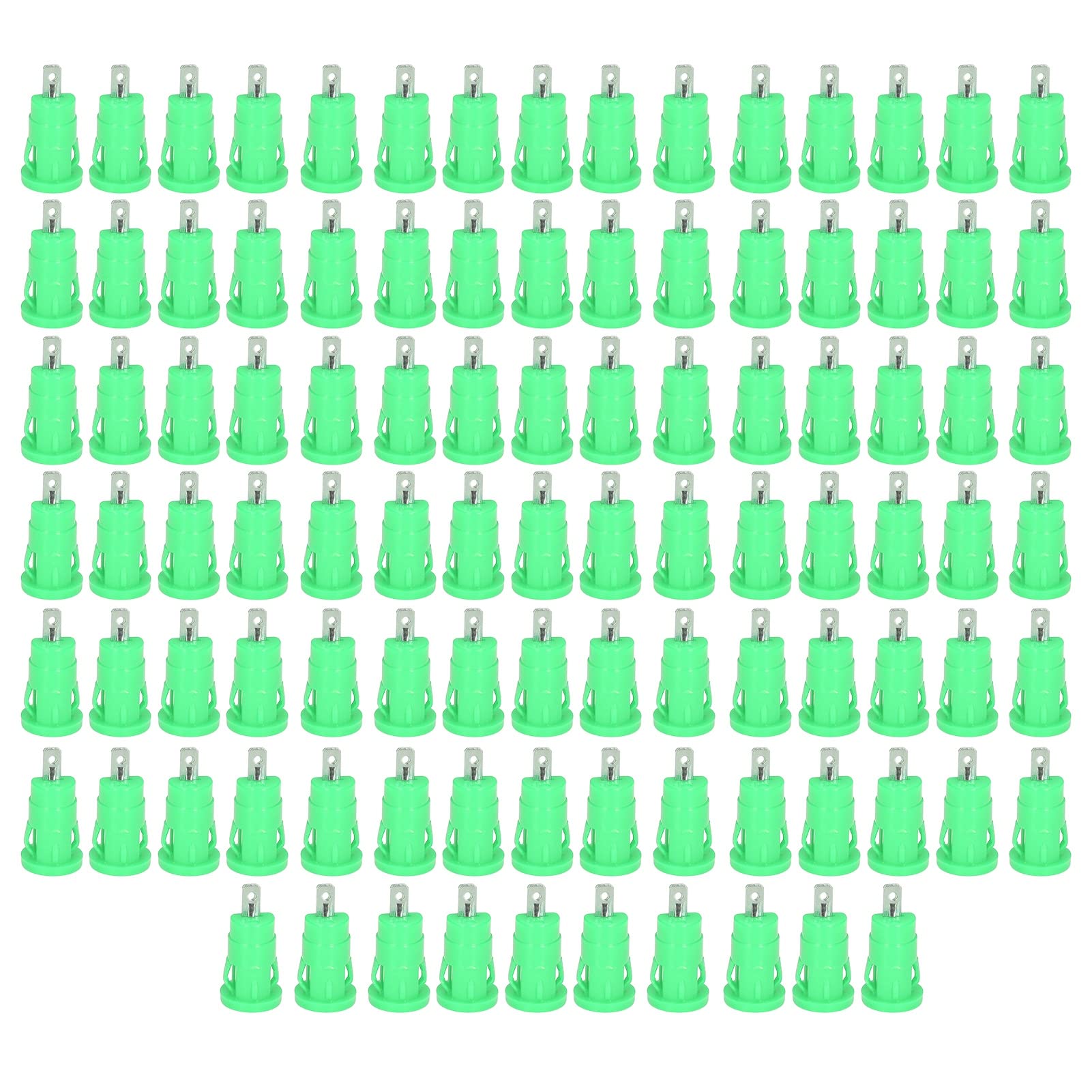 Respicefinem 100Pcs Banana Jack Socket Terminal Connector 4mm Safety Ring Terminal Plated Copper Terminal Block Adapter Green Ideal for Separation and Distribution of Electronic (Green)