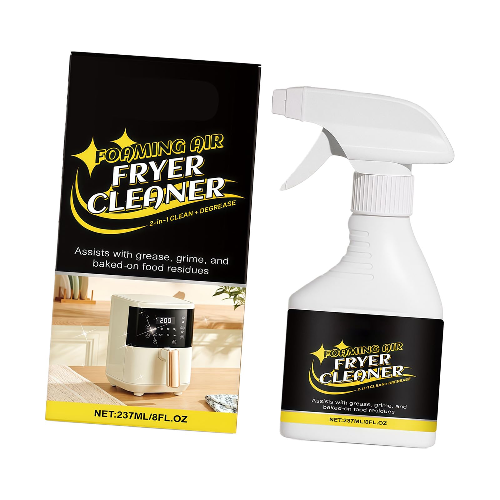 Veltros Multicolor Multipurpose Kitchen Cleaner For Air Fryers Ovens And Cookware To Remove Burnt On Grease Oil Residues Cleaning Solution Air Cooker Cleaning Solution