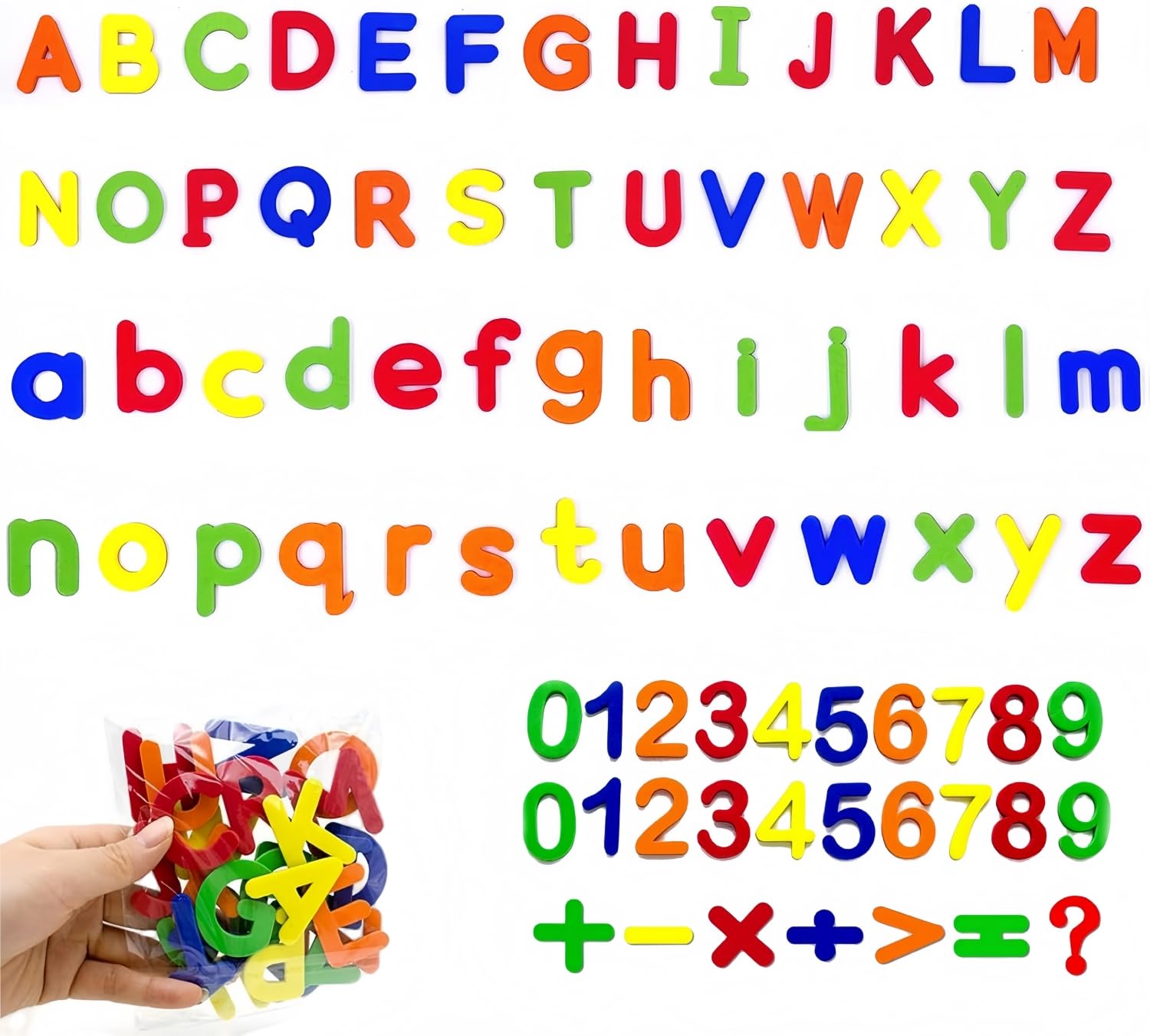 Heyumybit Fridge Magnets,79 Pcs Magnetic Letters And Numbers,Alphabet Magnets,Number Magnet,Educational Letters for Home,Classroom