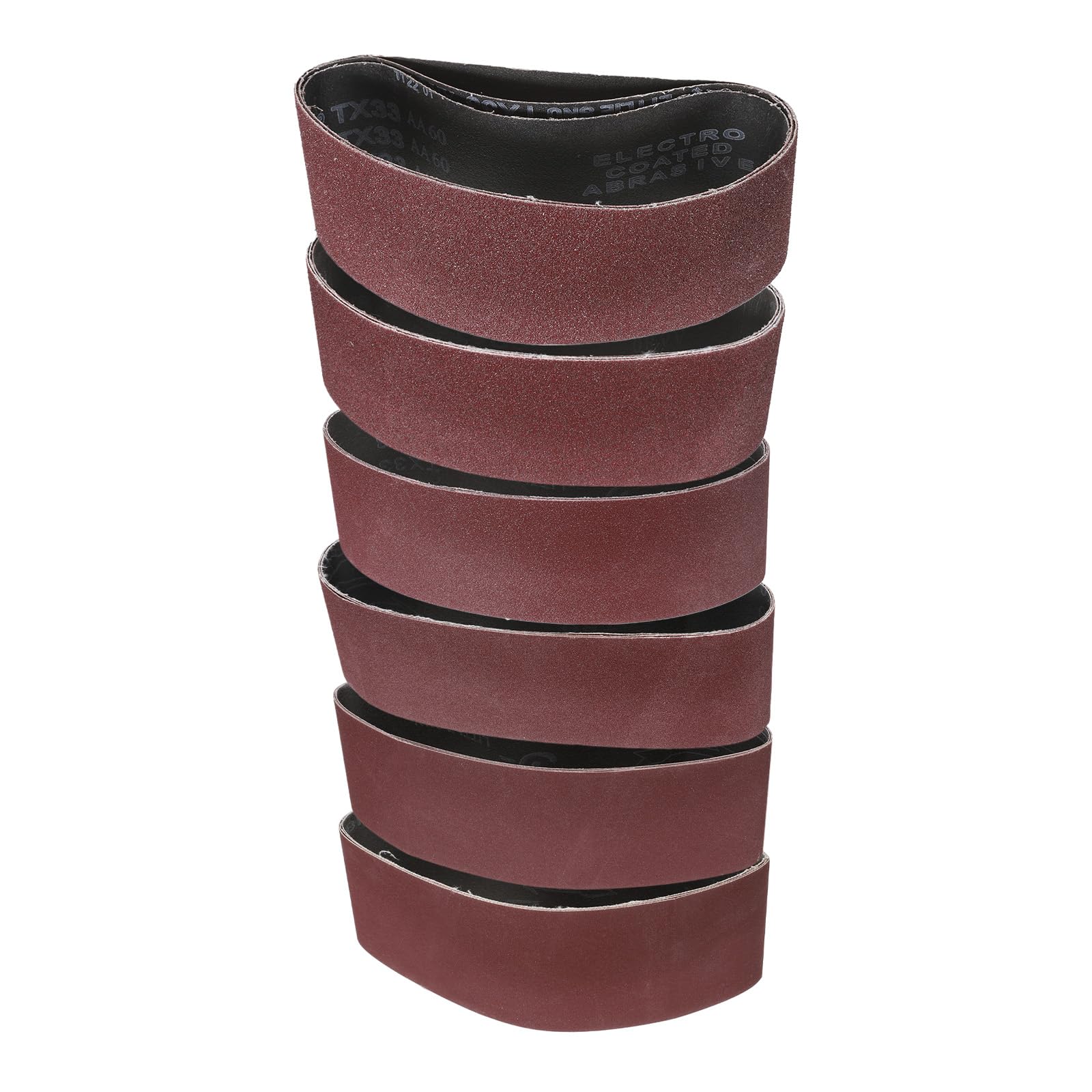 QUARKZMAN 18 Piezas Banda Lijado 3 X 21" 3 Piezas Cada Grano 60/80/120/150/240/400 Óxido Aluminio Unión A Ras Para Papel Lijadora Banda Para Metal Carpintería Reparación Automotriz
