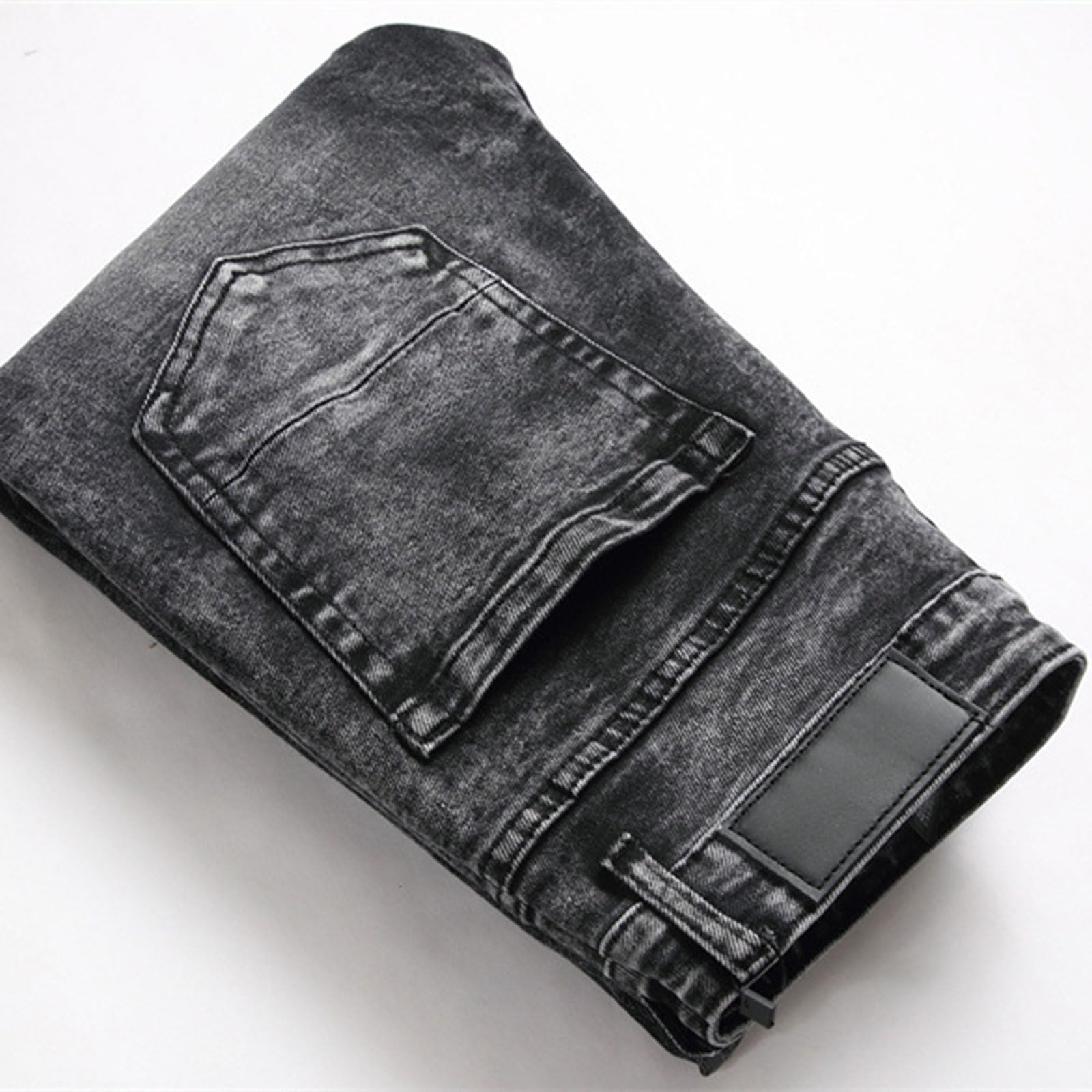 Jeans Stampati Modello Punk retrò da Uomo Goth Harajuku Punk Primavera E Autunno Moda Tendenza Sottile Jeans Dritti Elasticizzati