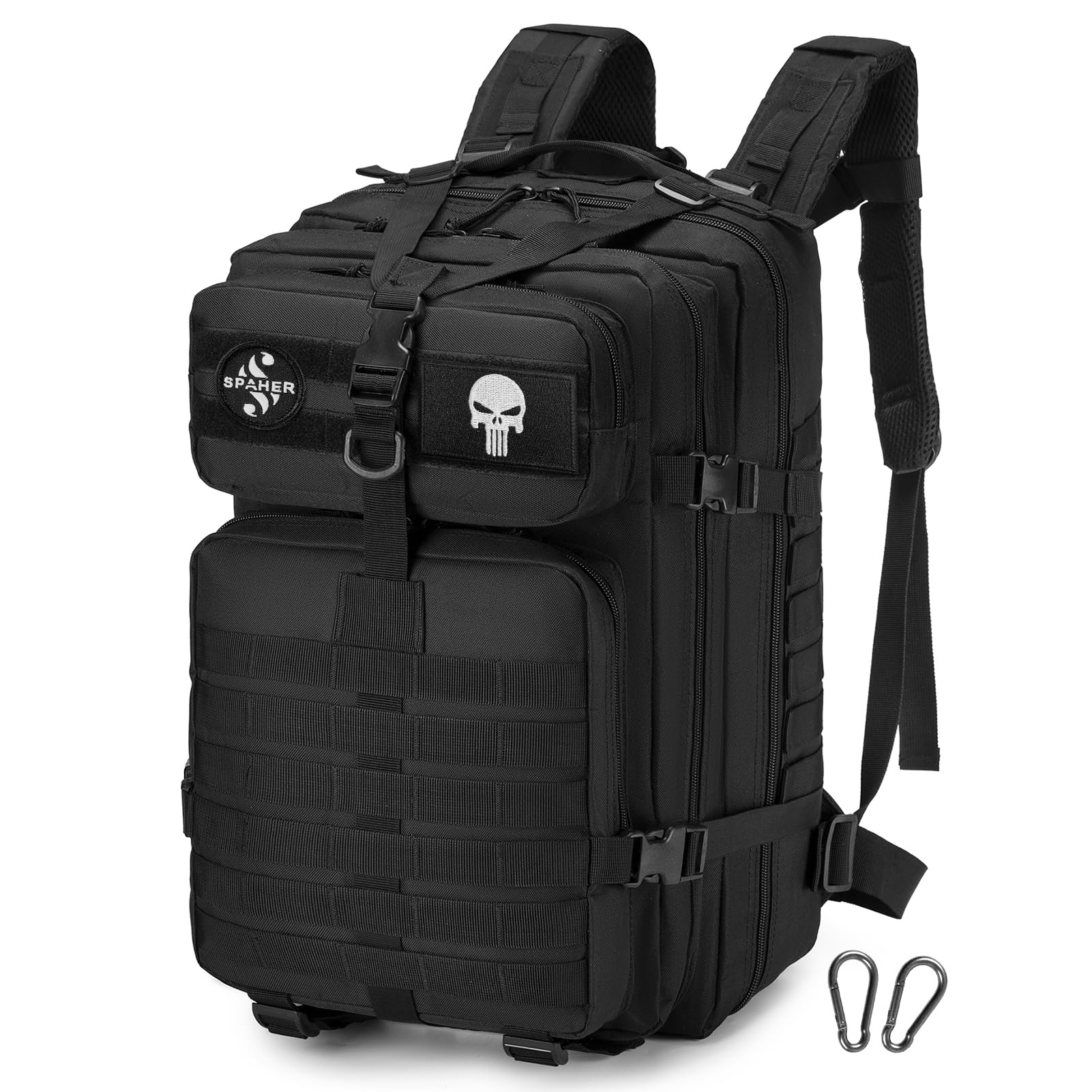 SPAHER 50L Zaino Militare Tattico Molle Assalto Viaggio per Donna Uomo Zaino da Trekking 800D Oxford per Escursionismo Alpinismo Sport Campeggio Survival