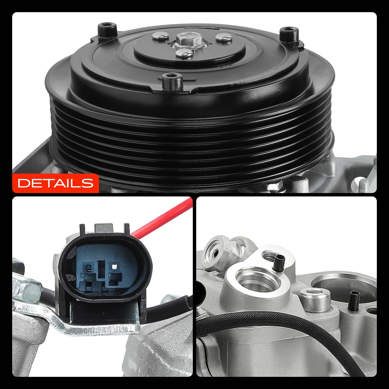 Frankberg Compressore per aria condizionata con frizione, benzina | ACP784000P; Compatibile con: Classe C Modello T S203, Classe E Modello T S211, Classe E W212, Classe E W211