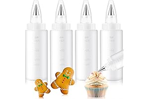 4-Piece Plastic Frosting Squeeze Bottle Set